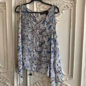 DKNY butterfly wing flowy blouse